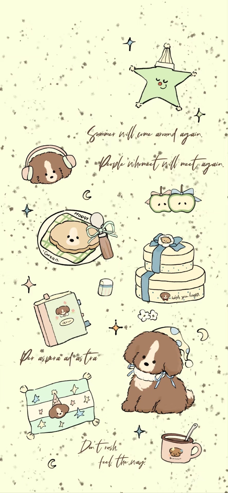 ins可爱手绘卡通全屏壁纸